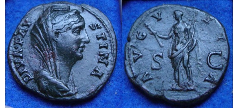 Faustina I - CERES Dupondius prachtig portret en zeldzaam!  (AP1915)