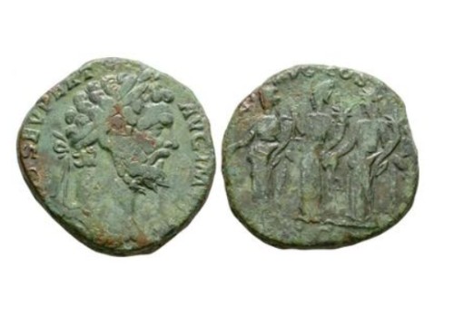 Septimius Severus - sestertius 3 moneta's (JA2197)