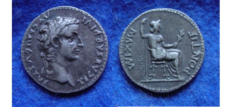 Tiberius - denarius tribute penny reproduction from 1919 (F1908)