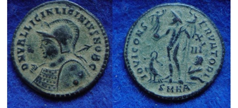 Licinius II - caesar met hem, schild en speer!  (F1914)