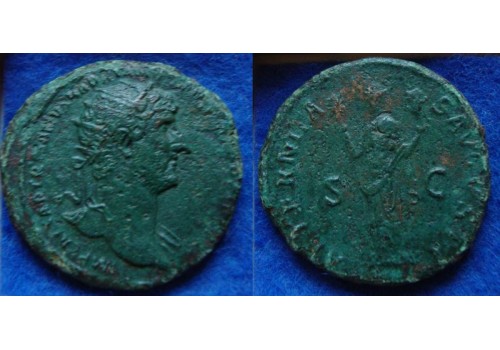 Hadrianus  - Maan en Zon Dupondius!  (JA1902)