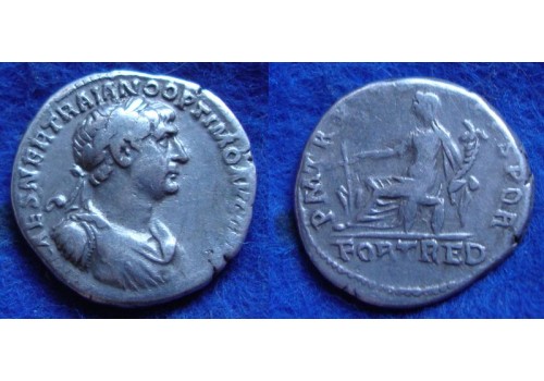 Trajanus - FORT RED  buste niet in RIC zeer zeldzaam ! (JA1936)