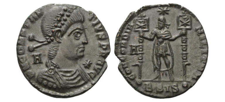 Constantius II - concordia militvm schaars geslagen onder Vetranio (JA1915)