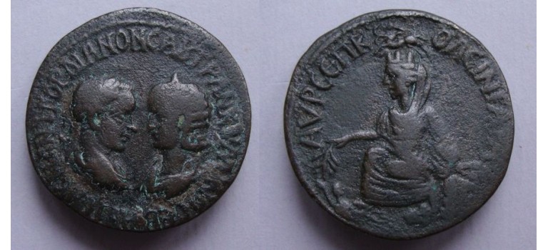 Gordianus III - met zijn vrouw Tranquillina en Tyche van Singara (F2108)