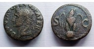 Augustus -  Divus Augustus Dupondius met keerzijde adelaar geslagen onder Tiberius  (F2146)