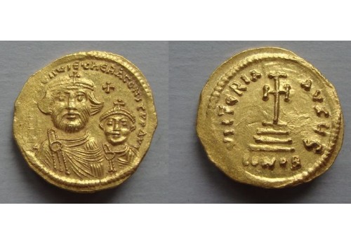 Constans II - Gouden solidus met zijn zoon! (JA21175) Constans II - Gouden solidus met zijn zoon! (JA21175)