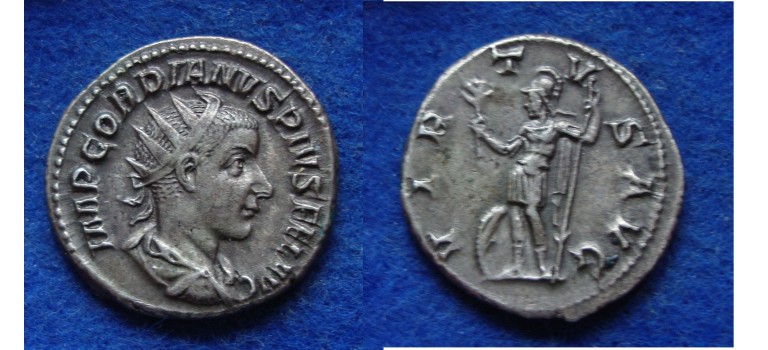 Gordianus III - VIRTVS AVG, zware munt (AP1822) Gordianus III - VIRTVS AVG, zware munt (AP1822)