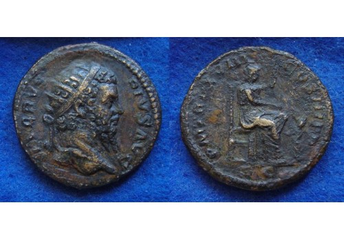 Septimius Severus - Dupondius ROMA schaars (JUN1819)