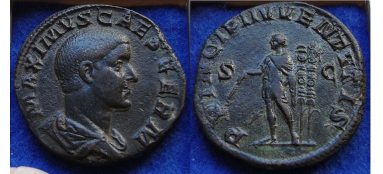 Maximus - Beautiful sestertius! PRINCIPI IVVENTVTIS (ME1812)