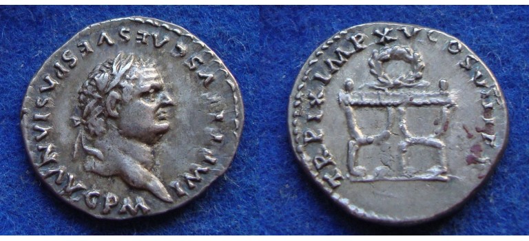 Titus -  Sella Curulis met krans, interessante geschiedenis! (ME1812)