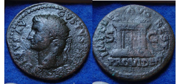 Augustus - Provident dupondius DIVUS AUGUSTUS (ME1824)