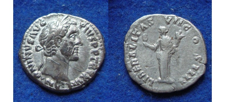 Antoninus Pius - denarius LIBERALITAS schaars (ME1835)