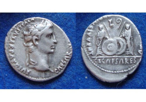 Augustus - denarius Caius en Lucius MOOI! (D1801)