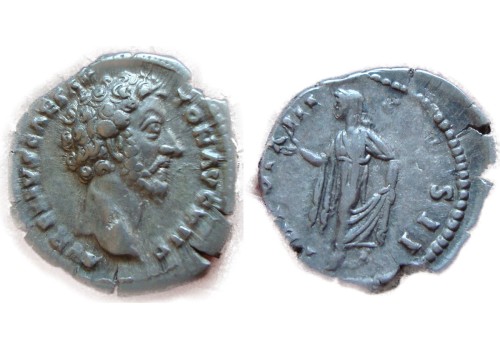 Marcus Aurelius- denarius SPES schaars! (Au1762)