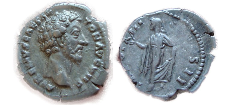 Marcus Aurelius - SPES denarius scarce (Au1762)