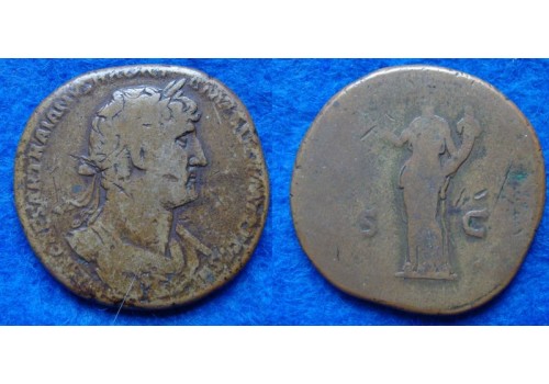 Hadrianus  - MONETA sestertius (AU1906)
