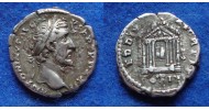 Antoninus Pius - temple of augustus and Livia RARE (JA1842)
