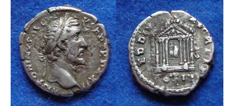 Antoninus Pius - Tempel van Augustus en Livia ZELDZAAM! (JA1842)