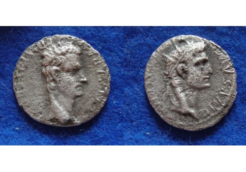 Caligula -  Denarius met Augustus zeer zeldzaam (JUN1828)