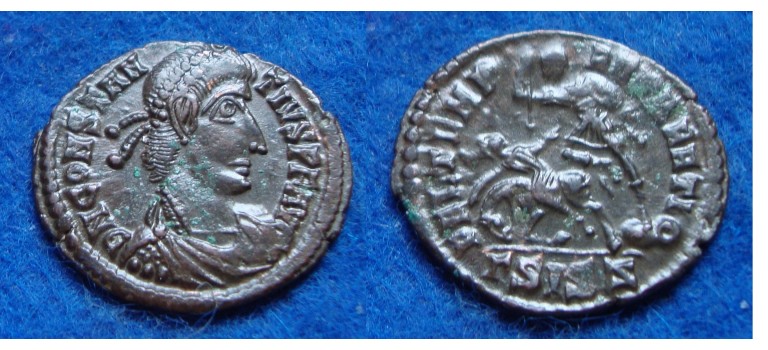 Constantius II - fallen horseman, SISCIA (JA1828)