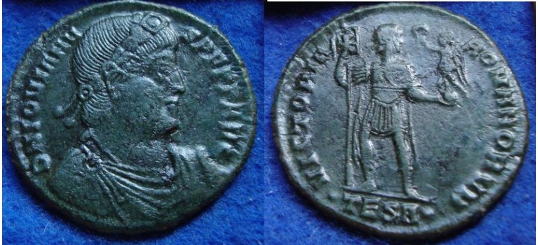 Jovianus - AE1 27.5 mm Gloria Romanorum ZELDZAAM (O1827)