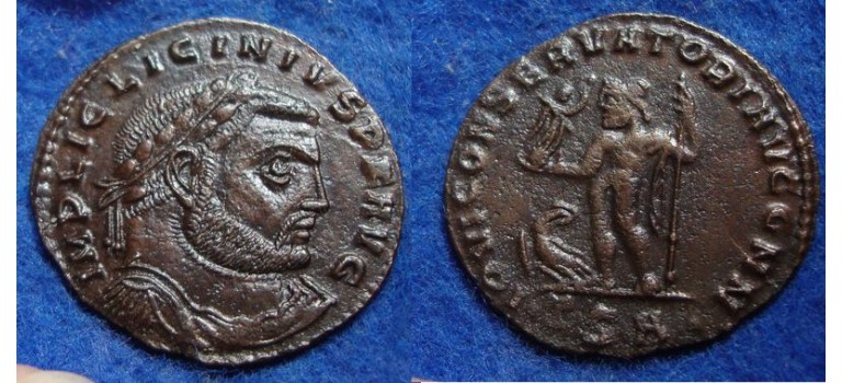 Licinius -  Jupiter Siscia Thessalonica sharp portrait!  (S1825)