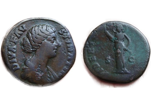 Faustina jr - Sestertius Diana schaars! (AU1769)