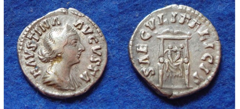 Faustina jr - denarius Commodus and Annius Verus! (Au1801)