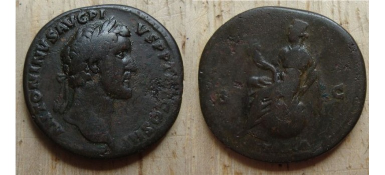 Antoninus Pius - Italia Sestertius rare (JUL1815)