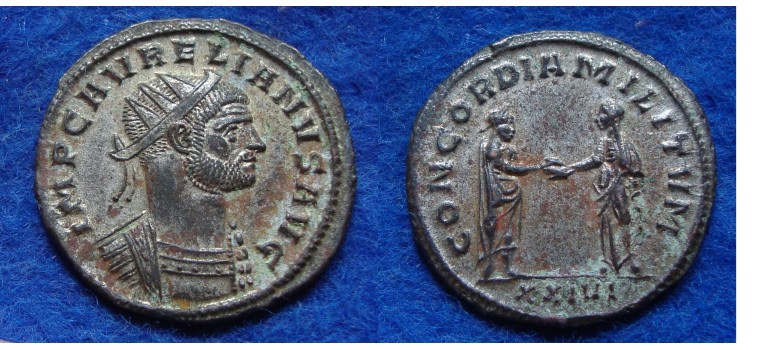 Aurelianus Concordia silvered! EF (AU1820)