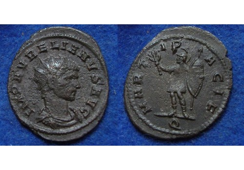 Aurelianus -  MARTI PACIF met schild zeldzame variant (JUN1850)
