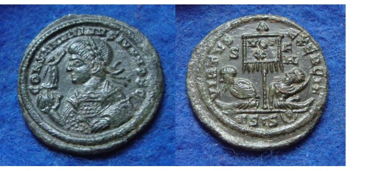 Constantine II -  VIRTVS rare bustetype ex-CGB ! (Au1811)