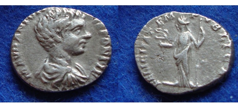 Caracalla-  Denarius FELICITATEM PVBLICAM R2 zeer zeldzaam! (JA1808)