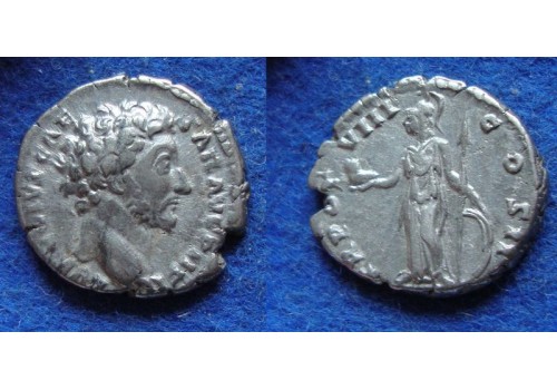 Marcus Aurelius - Minerva denarius (JUN1809)