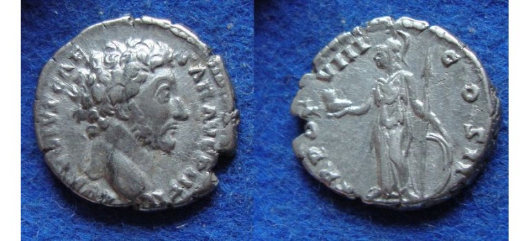Marcus Aurelius - Minerva denarius (JUN1809)