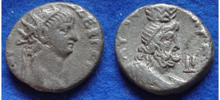Nero -Tetradrachme with SERAPIS (JA1843)