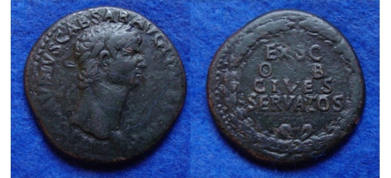 Claudius -  Sestertius CIVIC CROWN! (N1738)