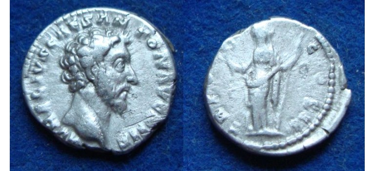 Marcus Aurelius- denarius FELICITAS niet in RIC mooie kop!  (S1957)
