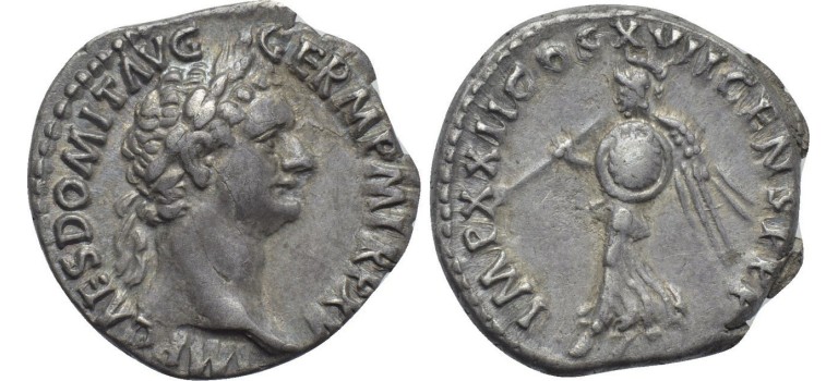 Domitianus - Winged Minerva interesting!! (au1729)