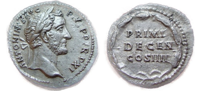 Antoninus Pius - Antoninus Pius Decennales issue scarce coin aEF (AU1732)