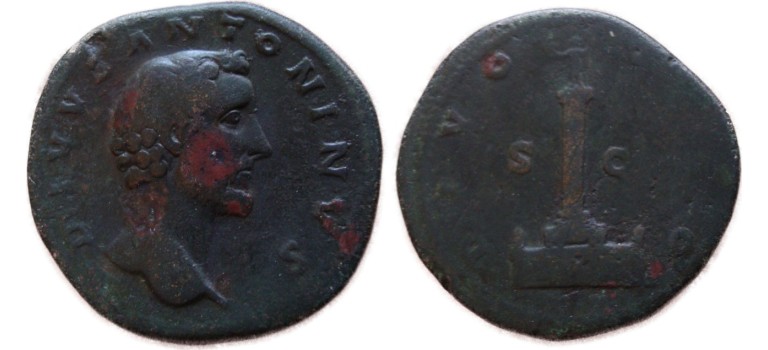Antoninus Pius- sestertius DIVO PIO RARE! (Au1758)