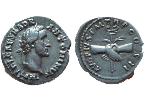 Antoninus Pius - handdruk met goedenstaf schaars, RIC variant! (S1732) 