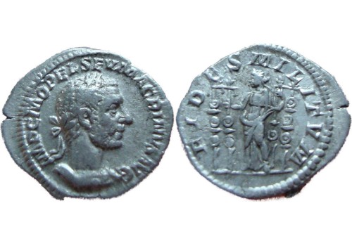 Macrinus - denarius Fides schaars  (S1733)