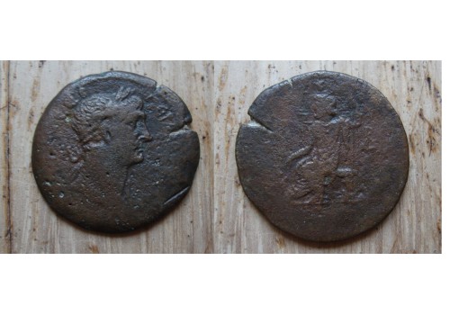 Trajanus - Drachme Serapis zeer zeldzaam, grote munt 35 mm! (D1712)