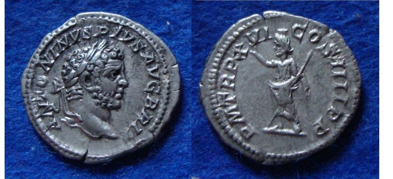 Caracalla -  Denarius SERAPIS beautifull PORTRAIT (N1701)