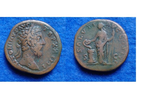 Marcus Aurelius- sestertius SALUS (N1728)