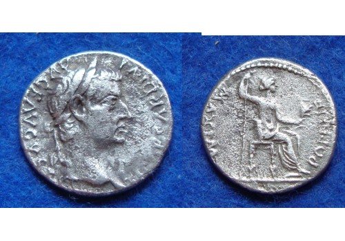 Tiberius - denarius Tribute Penny Bijbelse munt (N1711)