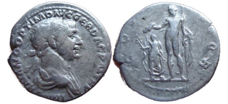 Trajanus - Jupiter with emperor Interesting! (O1724)