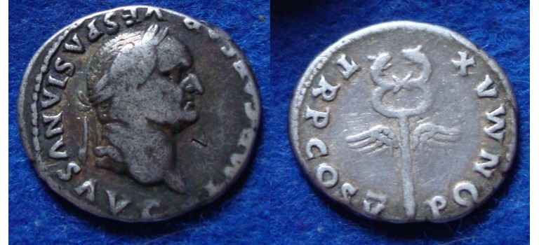 Vespasianus - gevleugelde caduceus MAXIM PONTIF  (N1703)
