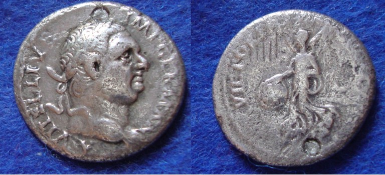 Vitellius - denarius VICTORIA zeldzaam! (N1702)